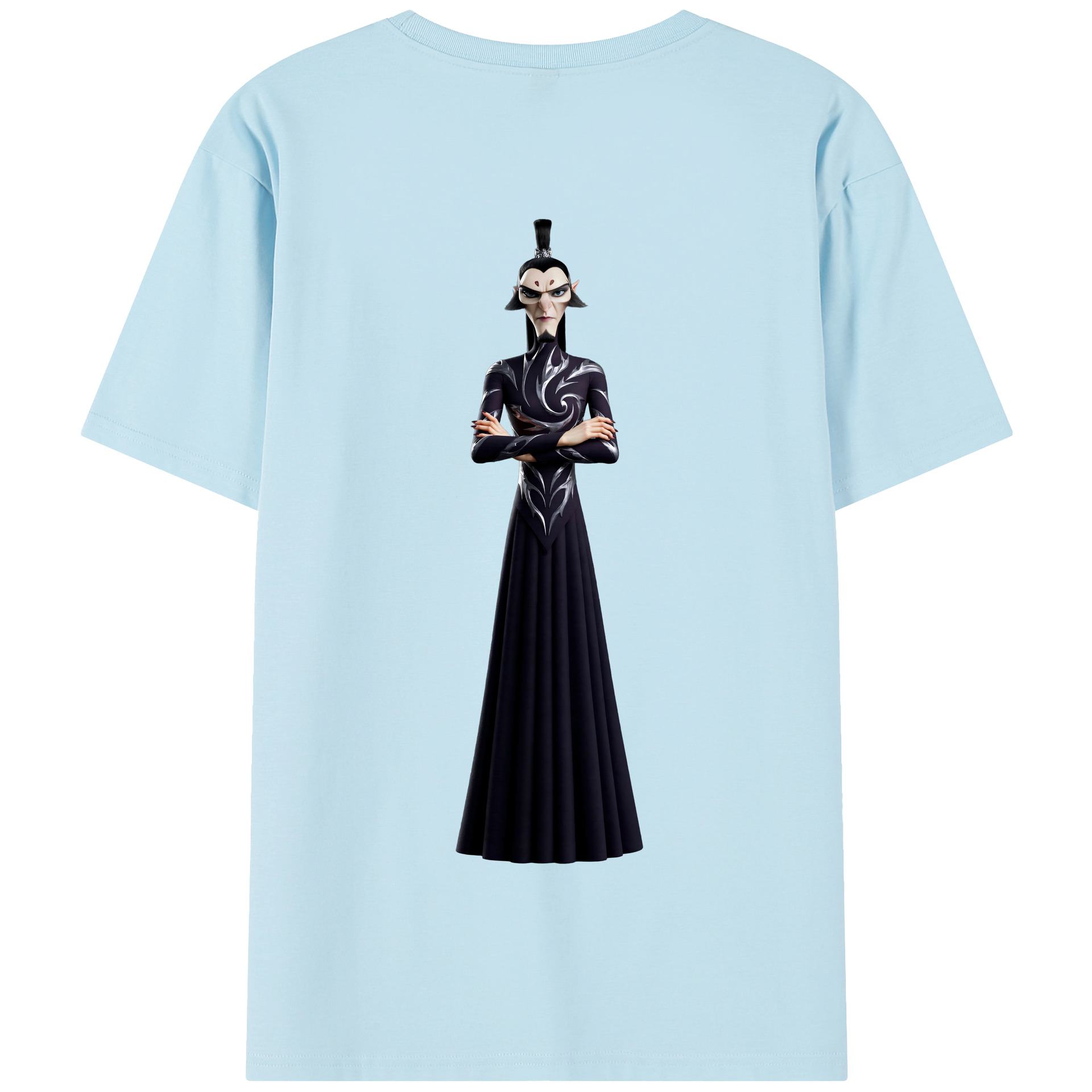 （画像用） Ne Zha 2 ナタ 魔童の大暴れ 綿100％半袖Tシャツ（背面プリント）